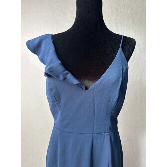 La Maison Talulah Vanity Fair Gown Maxi Dress Sz L Blue Formal Wedding Prom Hoco - Picture 6 of 14